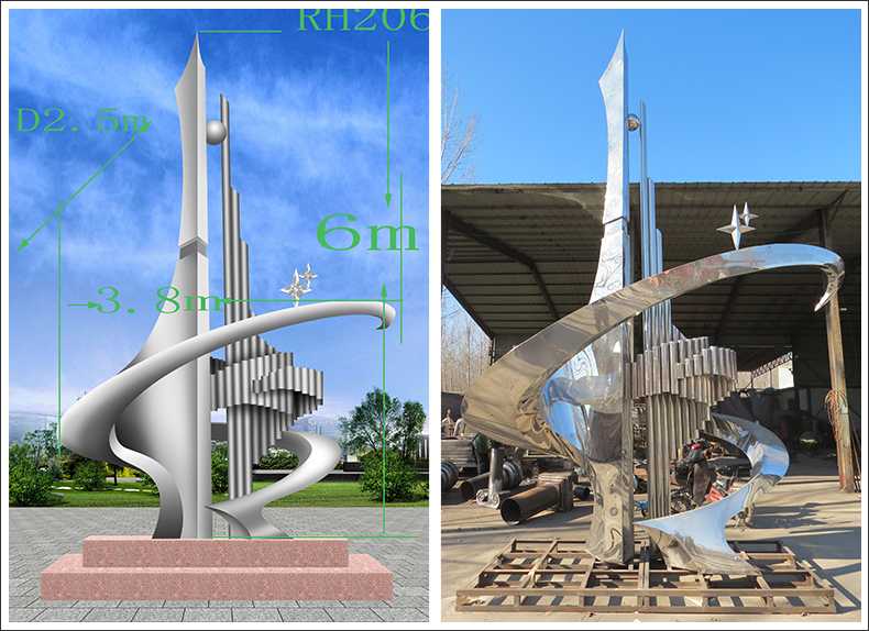 大型不銹鋼雕塑，不銹鋼雕塑廠家，室外大型景觀雕塑