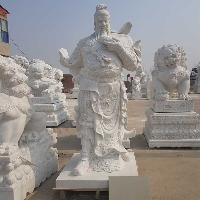 漢白玉關公像，石雕關公像，大理石關公雕像，關羽雕像，河北石雕關公廠家.jpg